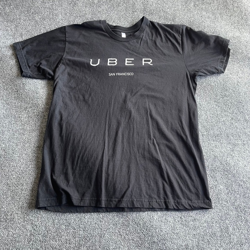 American Apparel Uber San Francisco Black Graphic T-Shirt Mens XL Short Sleeve
